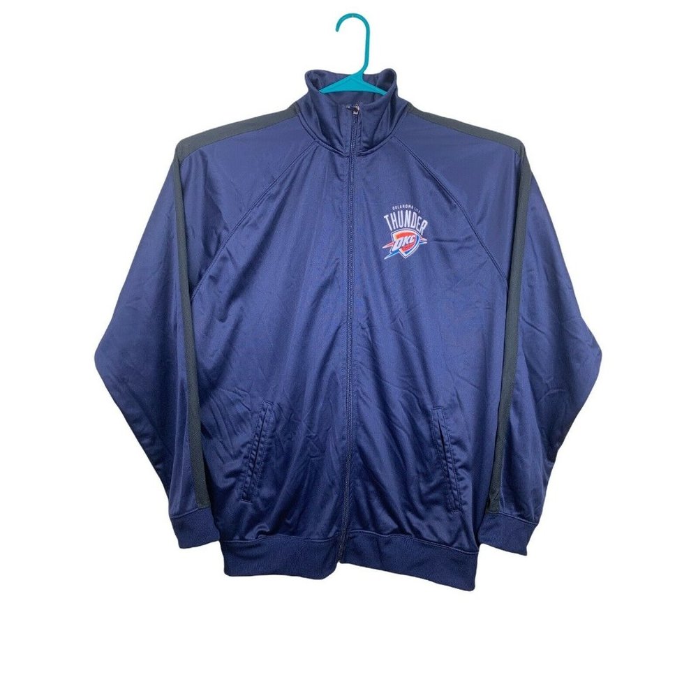 OKC Thunder UNK NBA Full Zip Warm Up Jacket SZ XXL - Cool